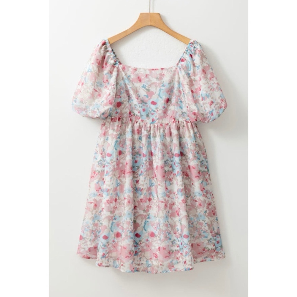 Floral Puffed Sleeve Mini - Picture 3 of 3